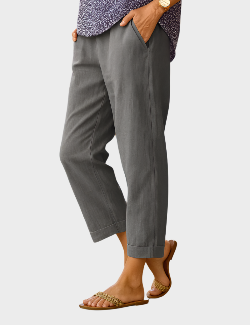 Καλοκαιρινό Παντελόνι από Λινό και Βαμβάκι