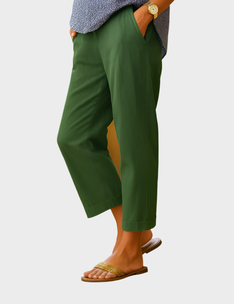 Καλοκαιρινό Παντελόνι από Λινό και Βαμβάκι