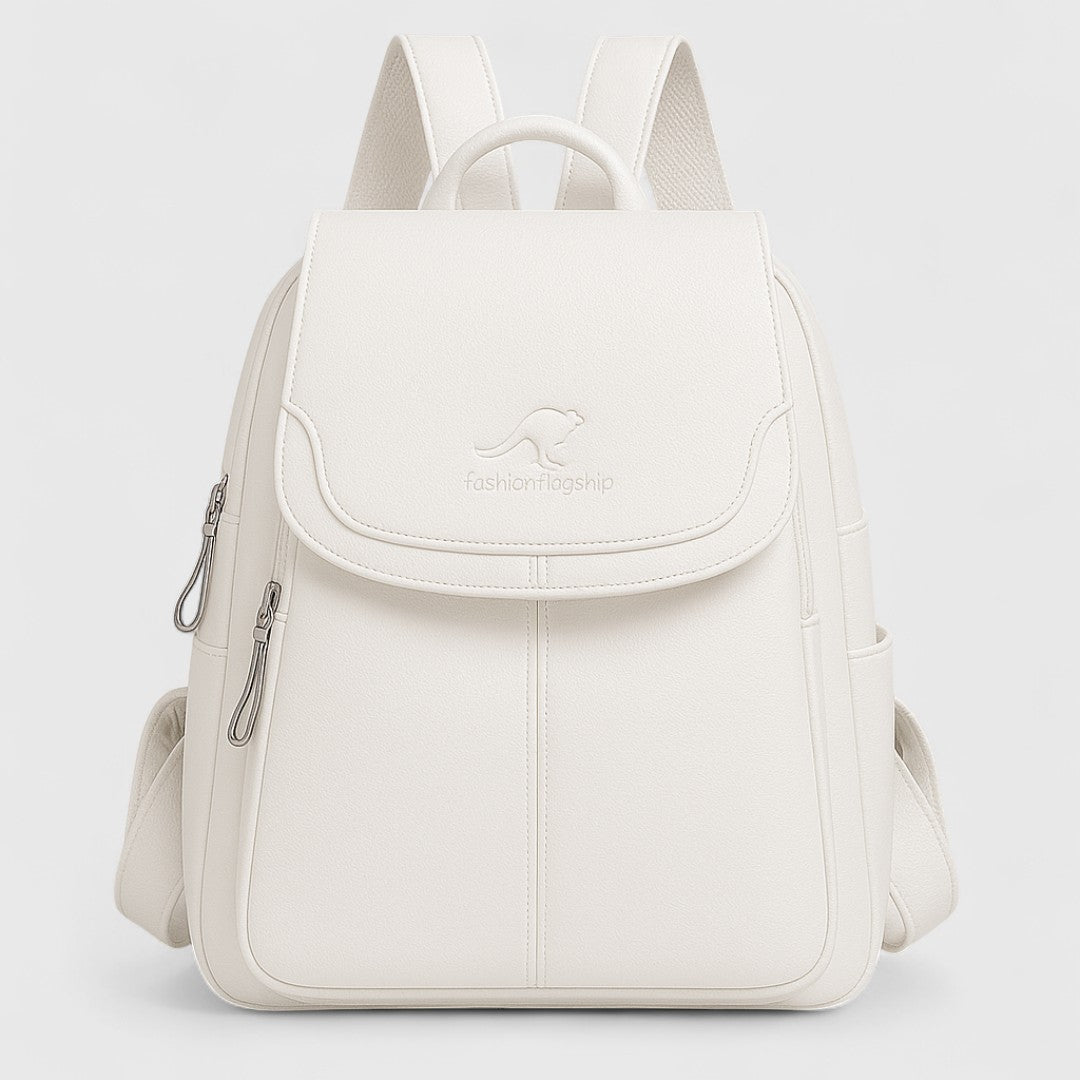 Καλλιστώ - Δερμάτινο σακίδιο πλάτης με αντικειμενικό σχέδιο και στυλ