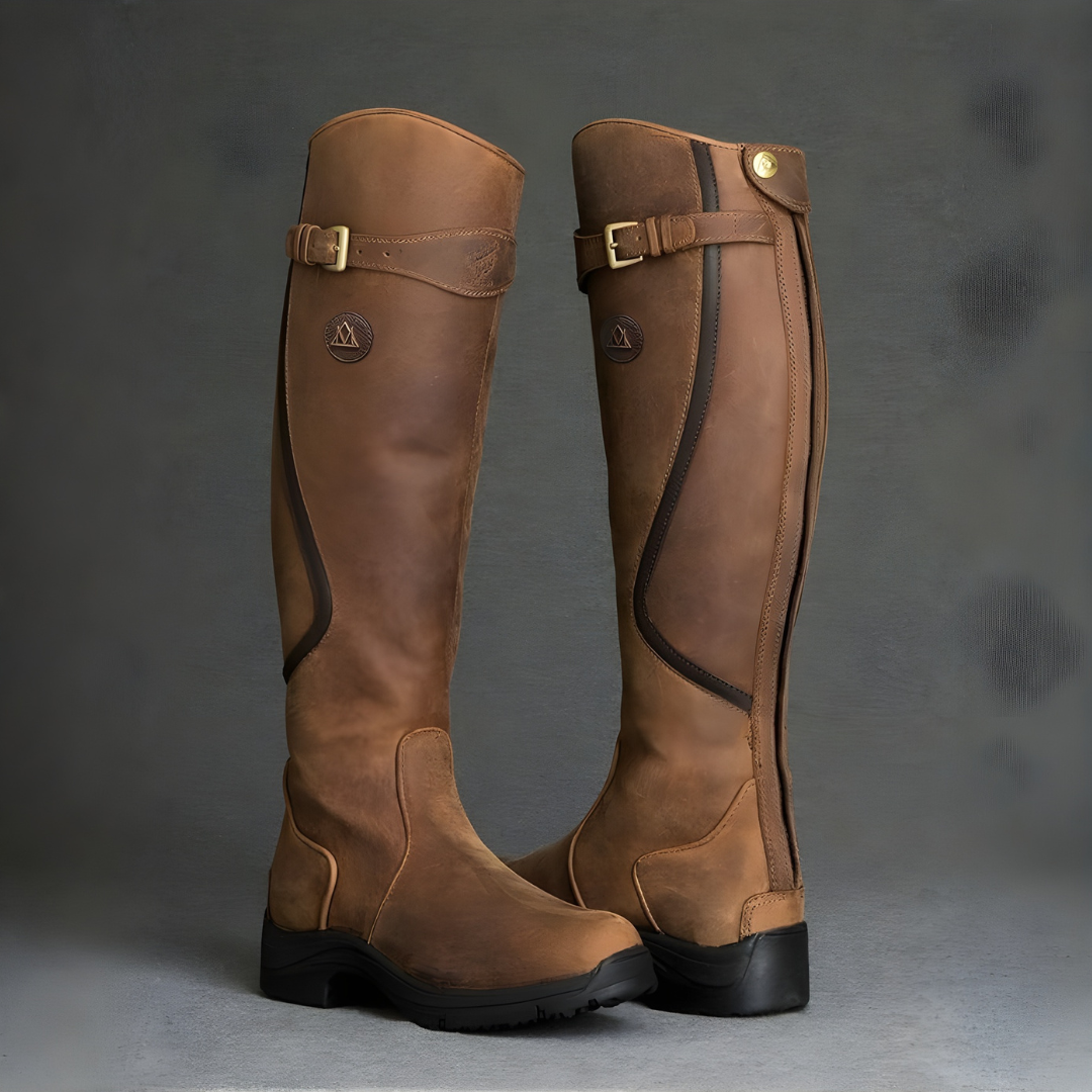 Maeve | Αδιάβροχες Δερμάτινες Μπότες μέχρι το Γόνατο