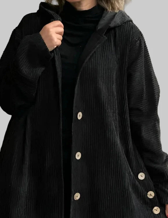 Cordia - Κοτλέ Μπουφάν με Κουκούλα