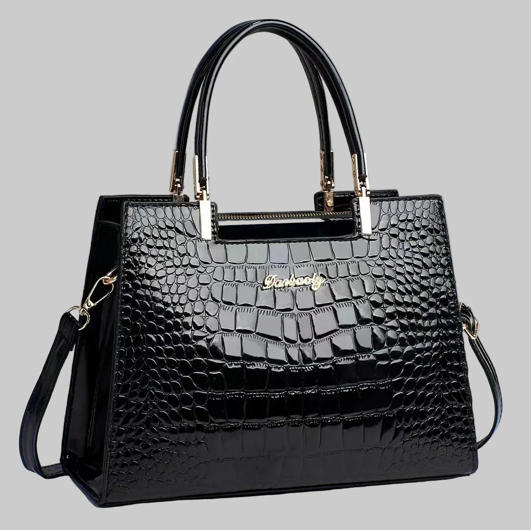 Erain - Γυαλιστερή τσάντα από δέρμα κροκόδειλου