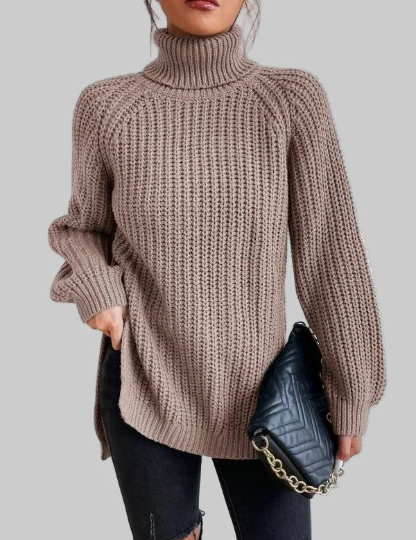 Μαρία - Ζεστό και φαρδύ πουλόβερ με γιακά