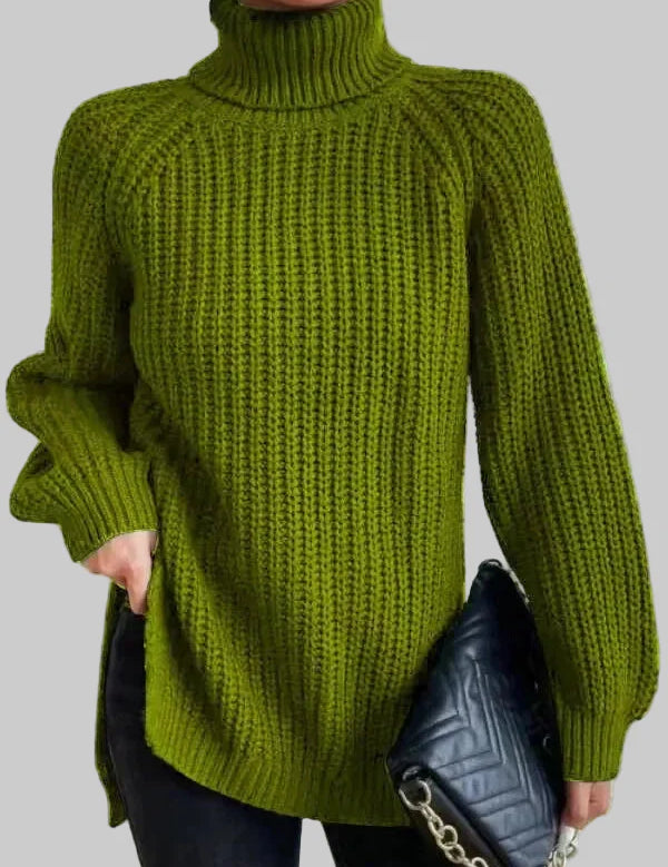 Μαρία - Ζεστό και φαρδύ πουλόβερ με γιακά