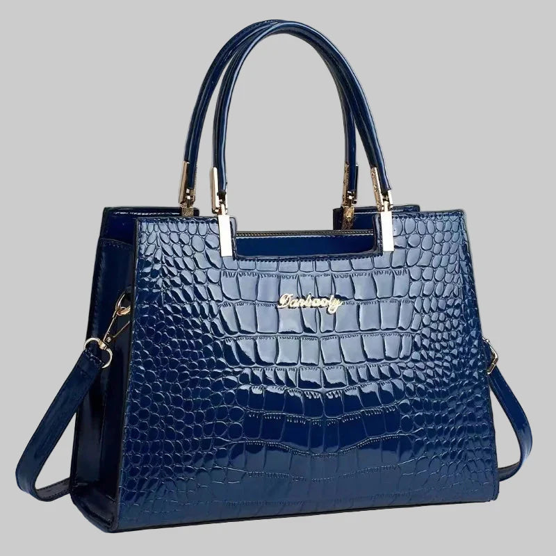 Erain - Γυαλιστερή τσάντα από δέρμα κροκόδειλου