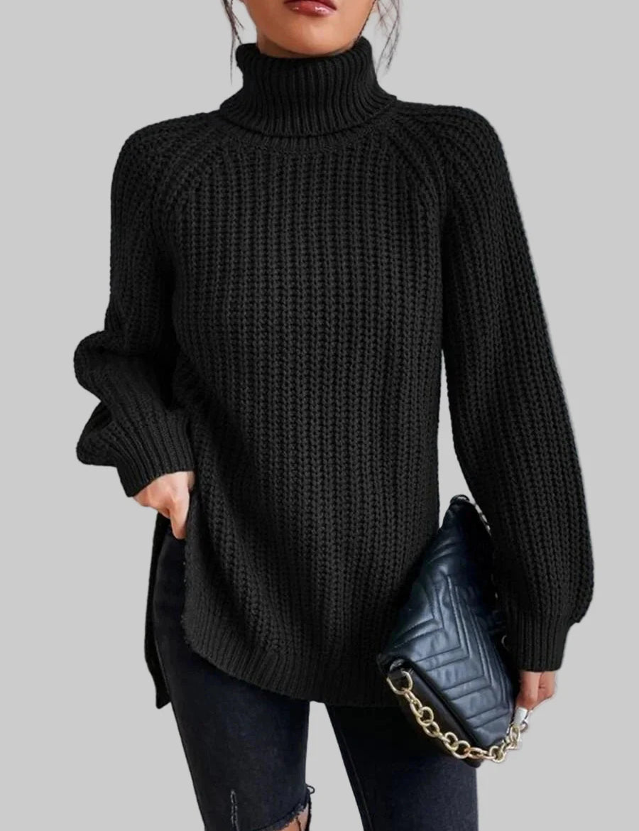 Μαρία - Ζεστό και φαρδύ πουλόβερ με γιακά