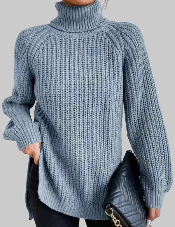 Μαρία - Ζεστό και φαρδύ πουλόβερ με γιακά