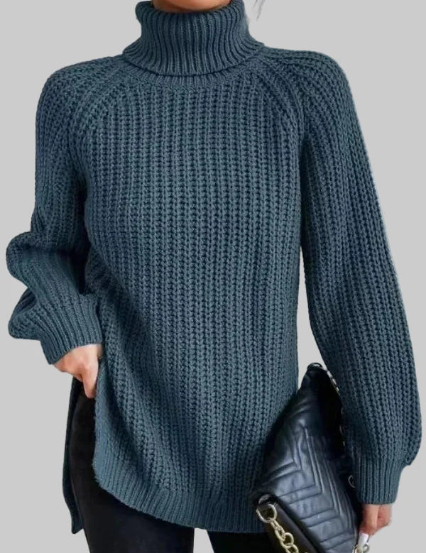 Μαρία - Ζεστό και φαρδύ πουλόβερ με γιακά