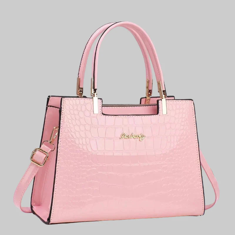 Erain - Γυαλιστερή τσάντα από δέρμα κροκόδειλου