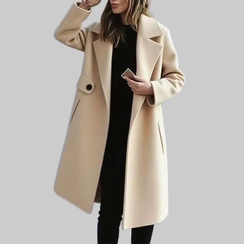 Ariadne - Κομψό μακρύ καμηλό παλτό