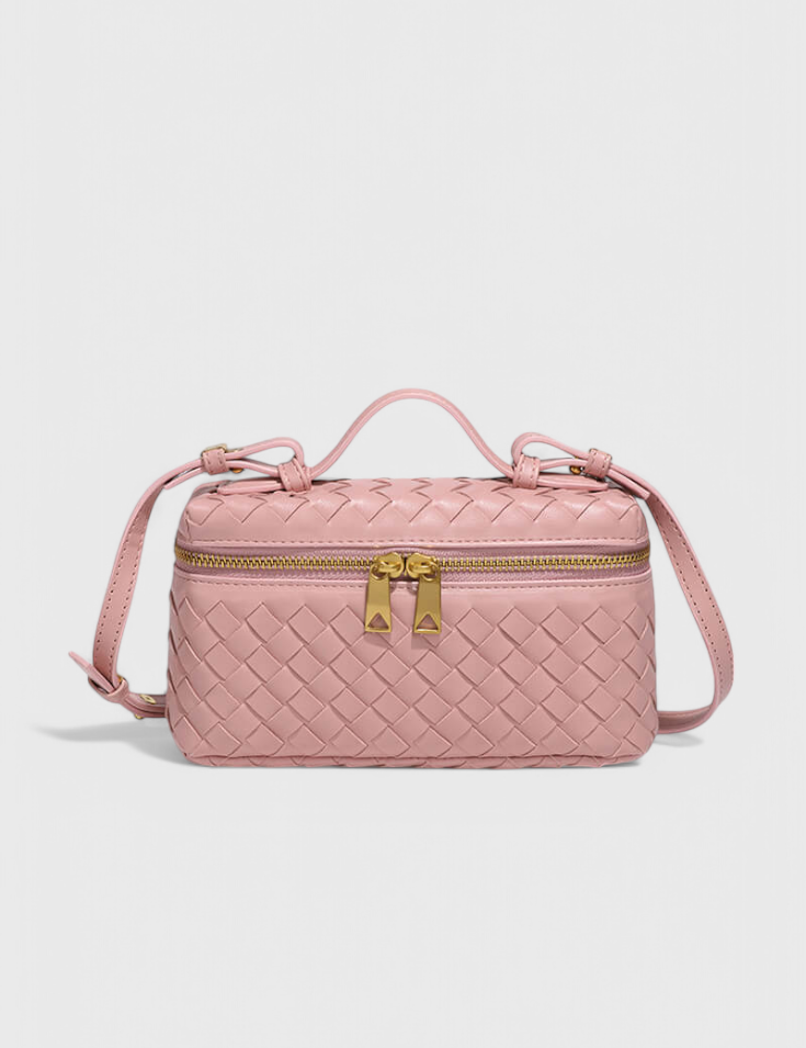 Μίλλα Μίνι Τσάντα Υφασμένη με Χρυσά Αξεσουάρ