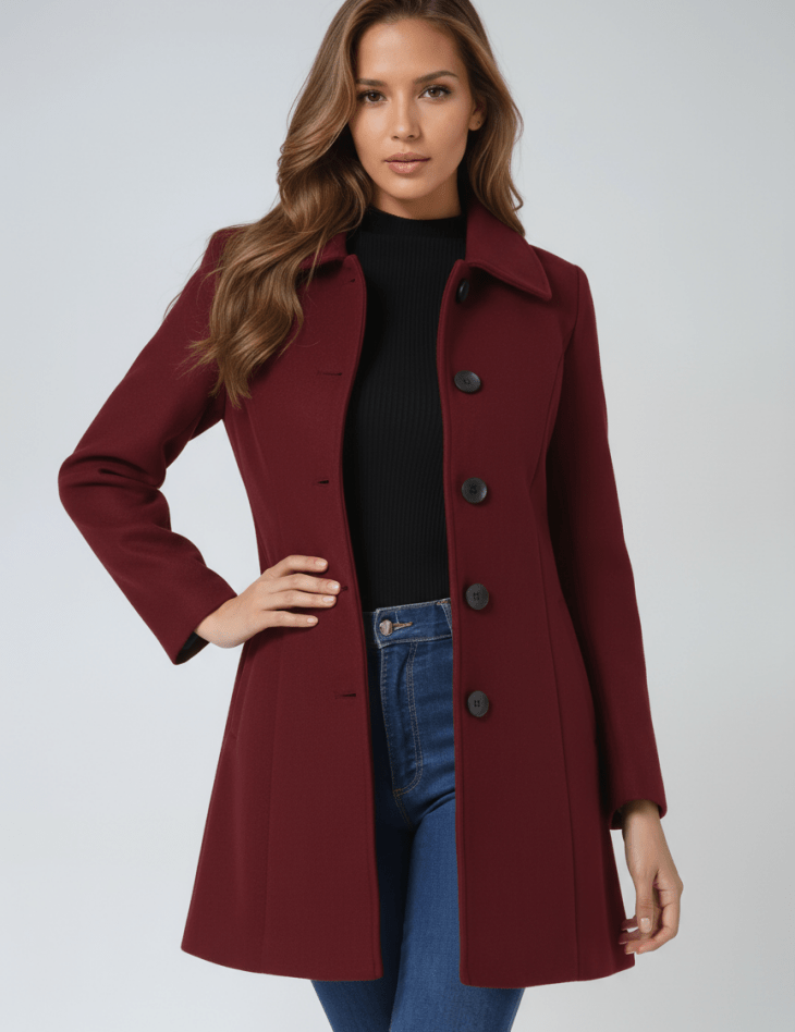 Helena | Γυναικείο χειμερινό παλτό με ένα κουμπί