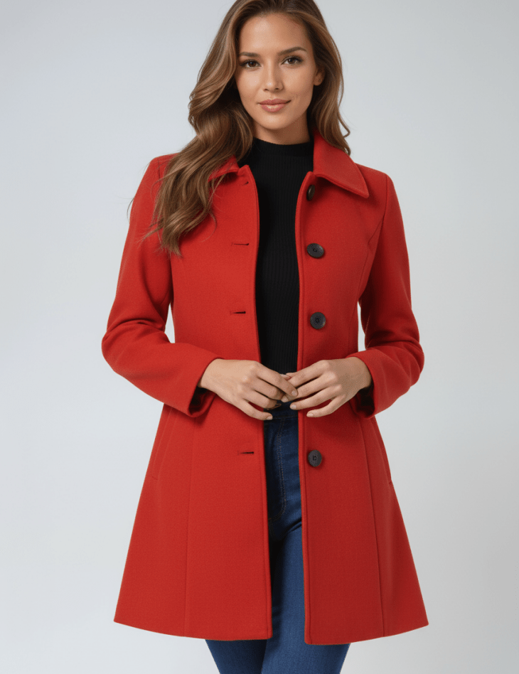 Helena | Γυναικείο χειμερινό παλτό με ένα κουμπί