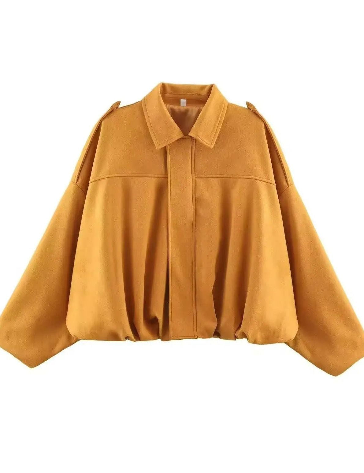 Oversized τζάκετ με όψη σουέτ