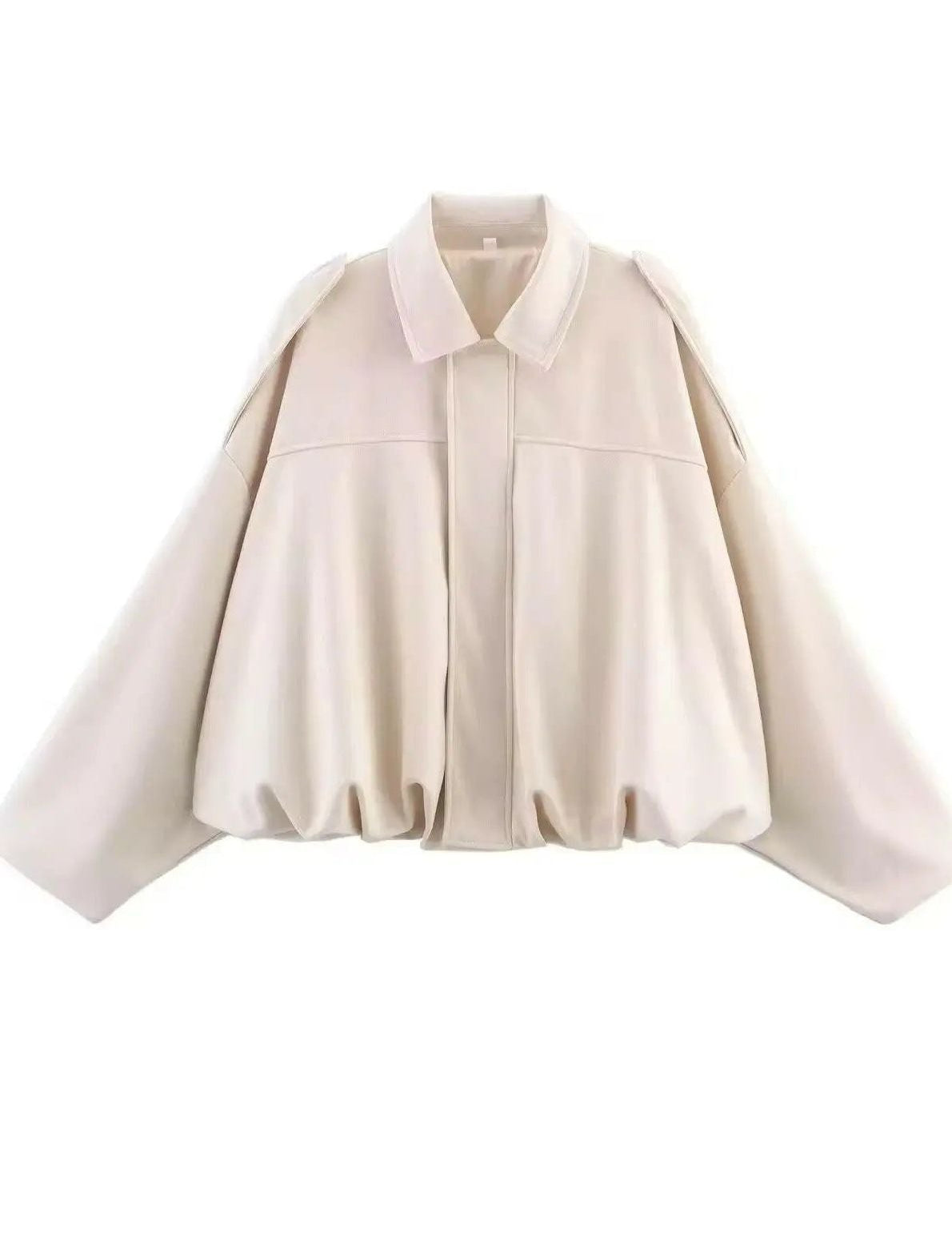 Oversized τζάκετ με όψη σουέτ