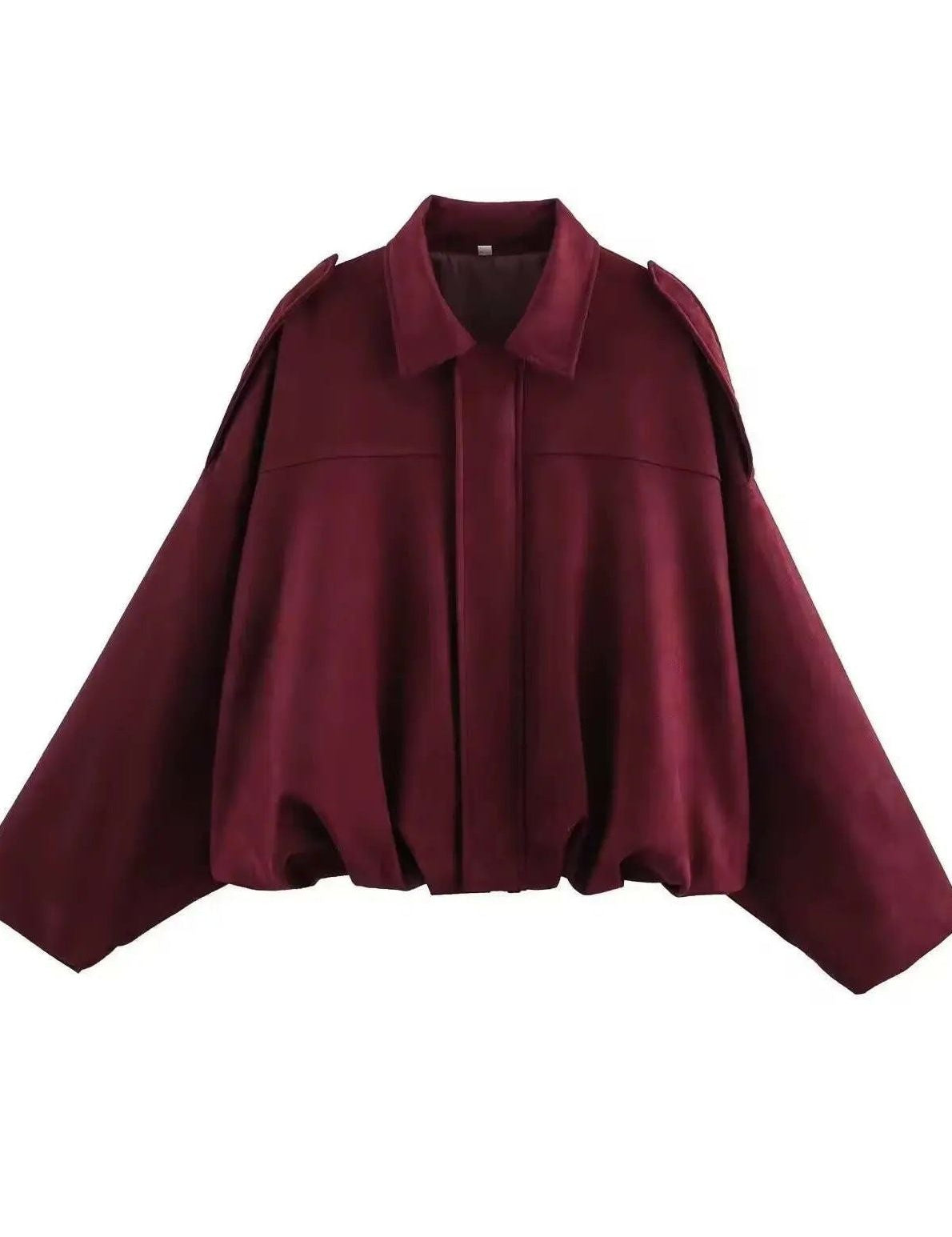 Oversized τζάκετ με όψη σουέτ